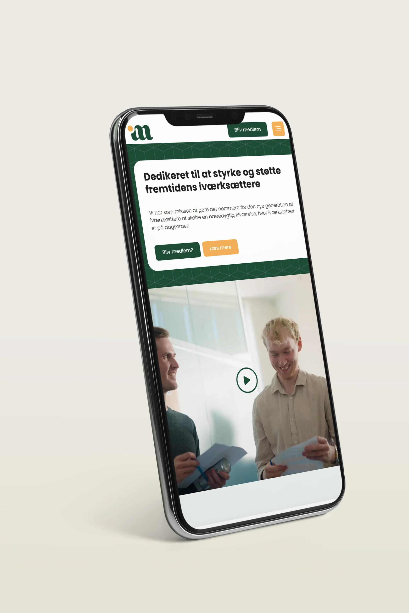 Morgendagens Iværksættere hjemmeside mobilvenligt design af næmt.nu webbureau