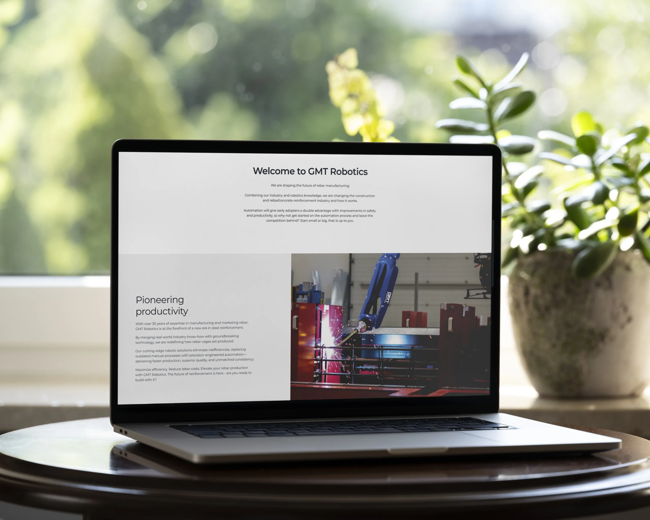 GMT Robotics hjemmeside af næmt.nu webbureau