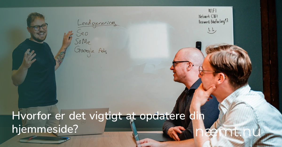 Sebastian fra næmt.nu forklarer hvorfor det er vigitigt at opdatere sin hjemmeside