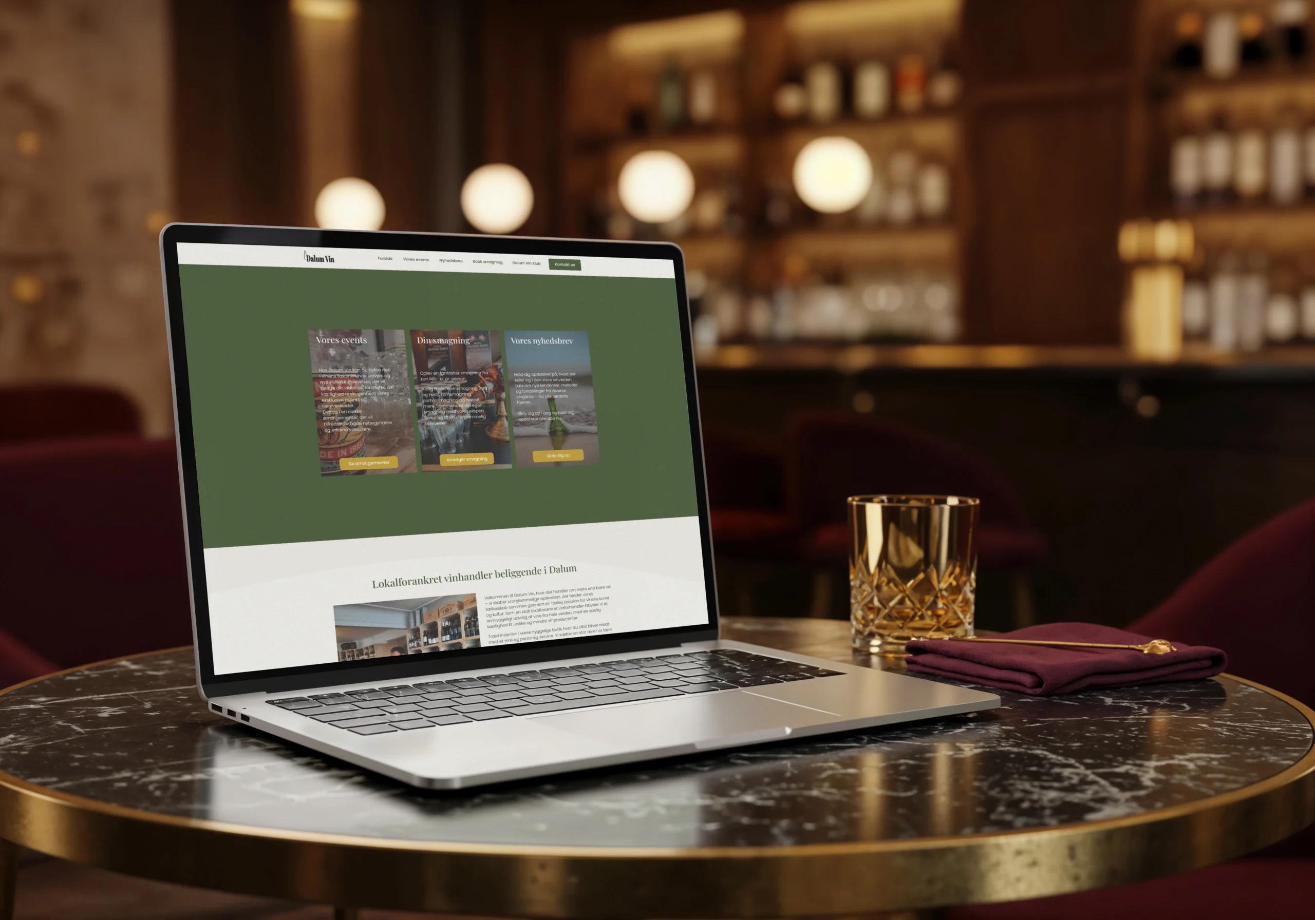 Dalum Vin hjemmeside lavet af næmt.nu webbureau