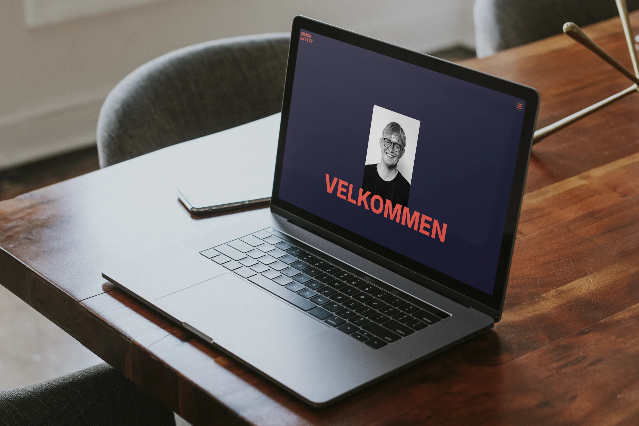 Simon Skytte hjemmeside landingpage