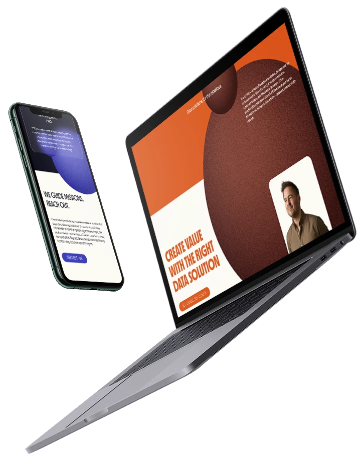 Mockup af OTARI hjemmeside ud fra brandguide